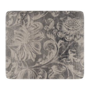 Tabla De Cortar Floral envejecida