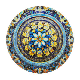 Tabla De Cortar Floral mallónica española de origen romano