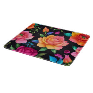 Tabla De Cortar Floral Patern Rosa