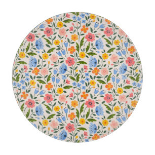 Tabla De Cortar Floral popular: pequeños patrones de color