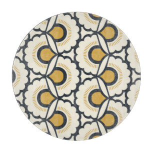 Tabla De Cortar Floral retro: elementos de cosecha sin soldadura