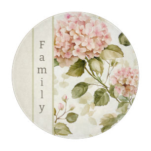 Tabla De Cortar Floral suave con familia de rayas