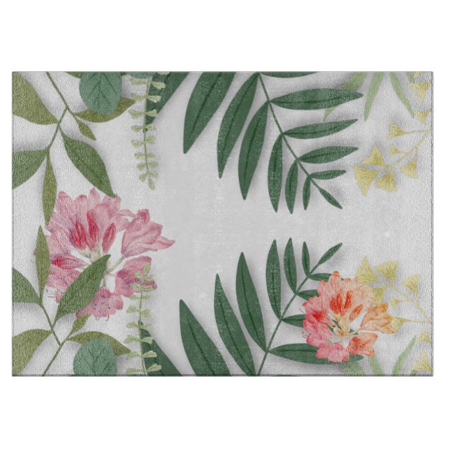 Tabla De Cortar Floral tropical (Anverso)