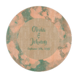 Tabla De Cortar Floral verde del ejército