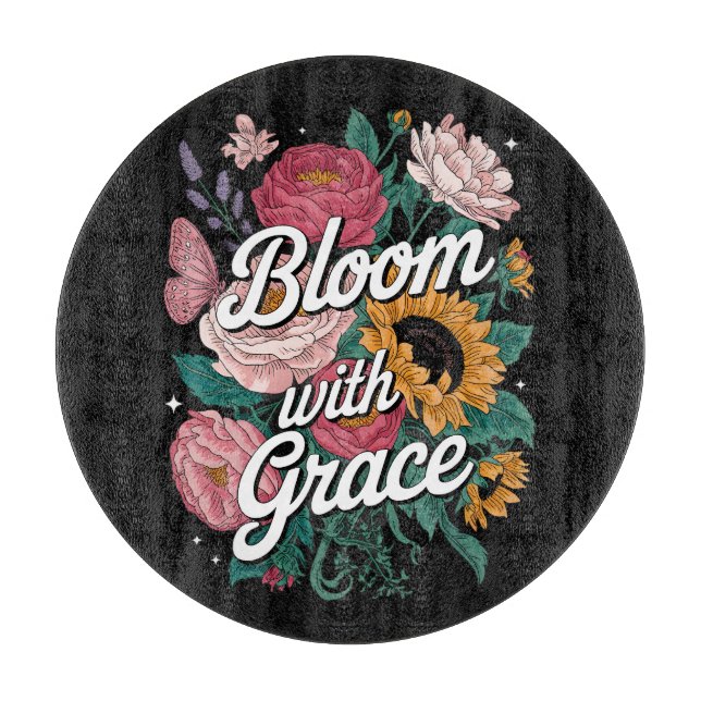 Tabla De Cortar Florecer con gracia  (Anverso)