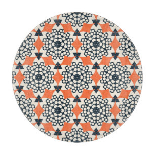 Tabla De Cortar Flores abstractas: Vintage geométrico simple