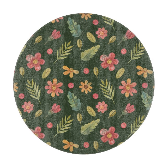 Tabla De Cortar Flores caprichosas del bosque (Anverso)