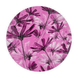 Tabla De Cortar Flores Cosmos Patrón Vintage de Seamless