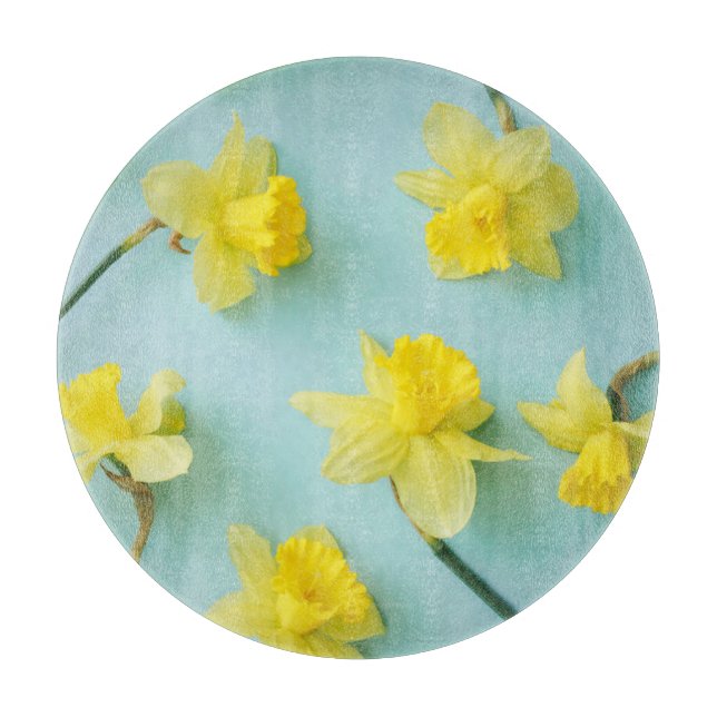 Tabla De Cortar Flores | Daffoditos amarillos (Anverso)