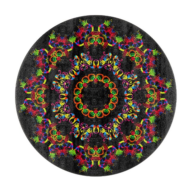 Tabla De Cortar Flores de Fiesta (Anverso)