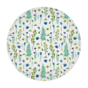 Tabla De Cortar Flores de hierro patrón de la naturaleza sin mar