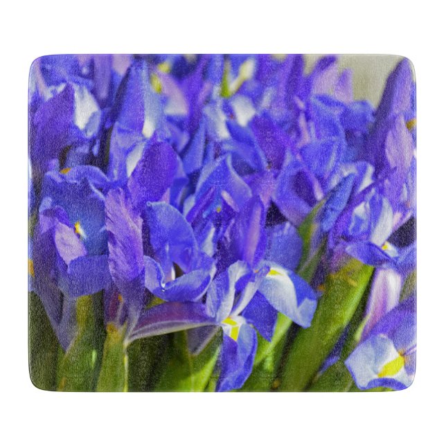 Tabla De Cortar Flores de iris (Anverso)
