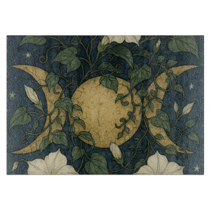 Tabla De Cortar Flores de luna triples