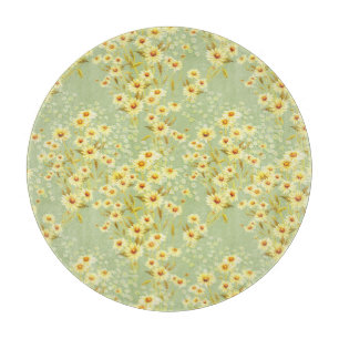 Tabla De Cortar Flores de margarita: Las Acuarelas Oscuras Sin Mar