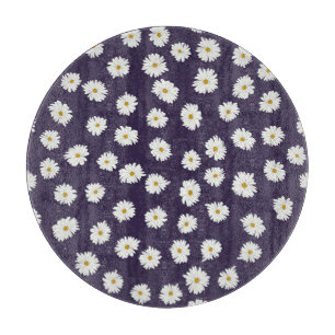 Tabla De Cortar Flores de margarita: pequeño patrón sin costuras.