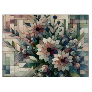 Tabla De Cortar Flores de mosaico modernas