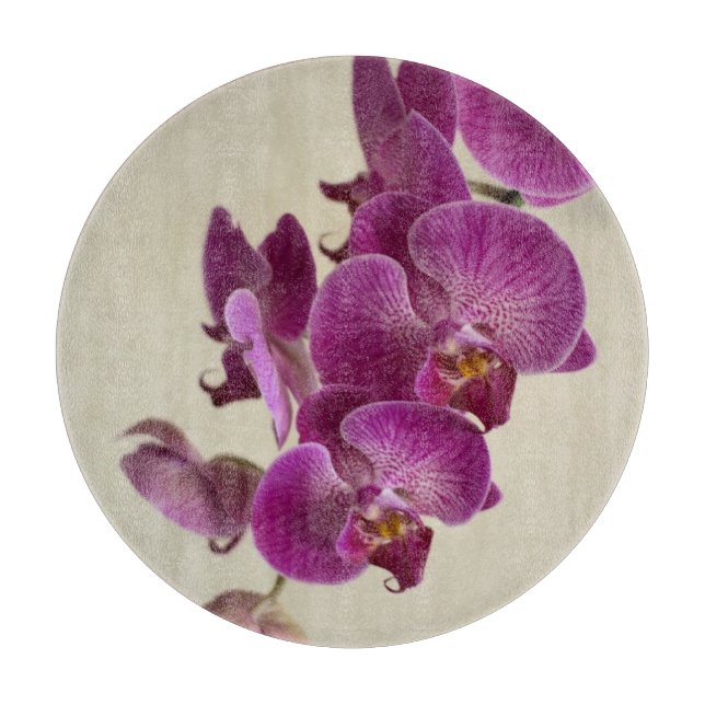 Tabla De Cortar Flores de orquídea rosa (Anverso)