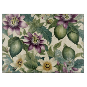 Tabla De Cortar Flores de pasión y fruta de la pasión