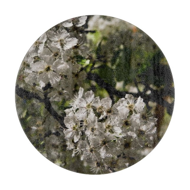 Tabla De Cortar Flores de peras (Anverso)