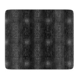 Tabla De Cortar Flores de plata gris negro Floral elegante