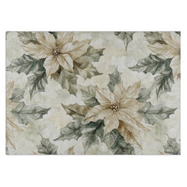 Tabla De Cortar Flores de poinsettia de cream