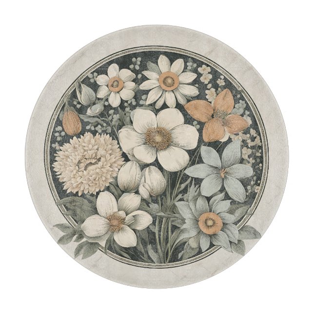 Tabla De Cortar Flores de primavera (Anverso)