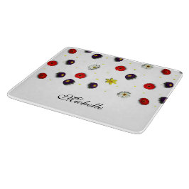 Tabla De Cortar Flores de primavera decorativas personalizadas bla