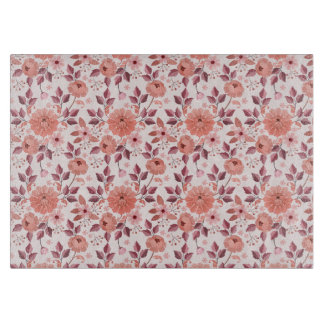Tabla De Cortar Flores de Rosa Vintage Rosa Elegantes 
