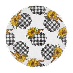 Tabla De Cortar Flores de sol, calabaza de yeso, decoración de gra
