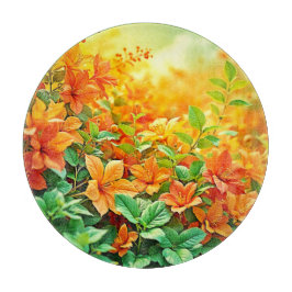 Tabla De Cortar Flores de verano vibrantes