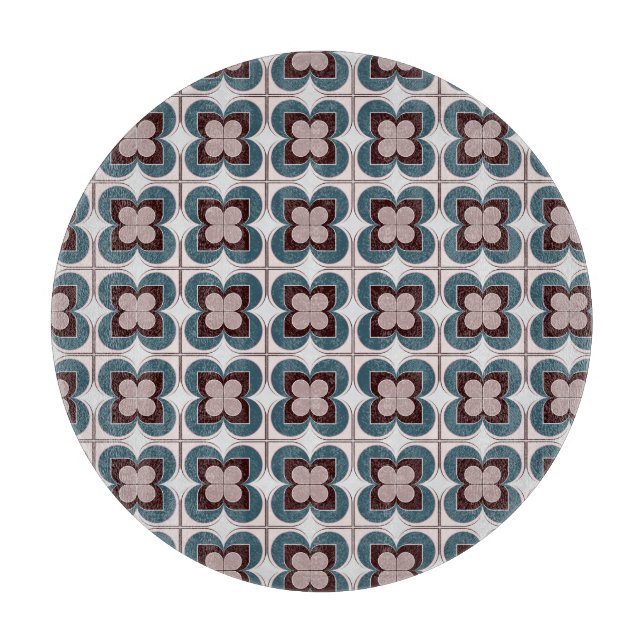 Tabla De Cortar Flores geométricas (Anverso)