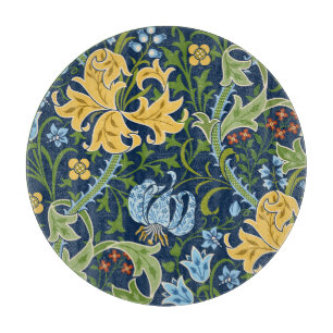 Tabla De Cortar Flores grandes florales: Vintage verde oscuro