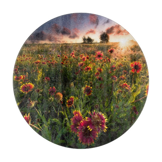 Tabla De Cortar Flores | Indio Blanket Wildflower Texas (Anverso)