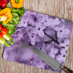 Tabla De Cortar Flores Lilac decorativas