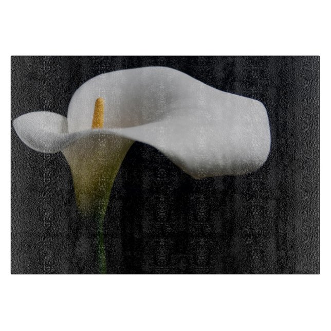 Tabla De Cortar Flores | Lirio de Calla Blanca (Anverso)