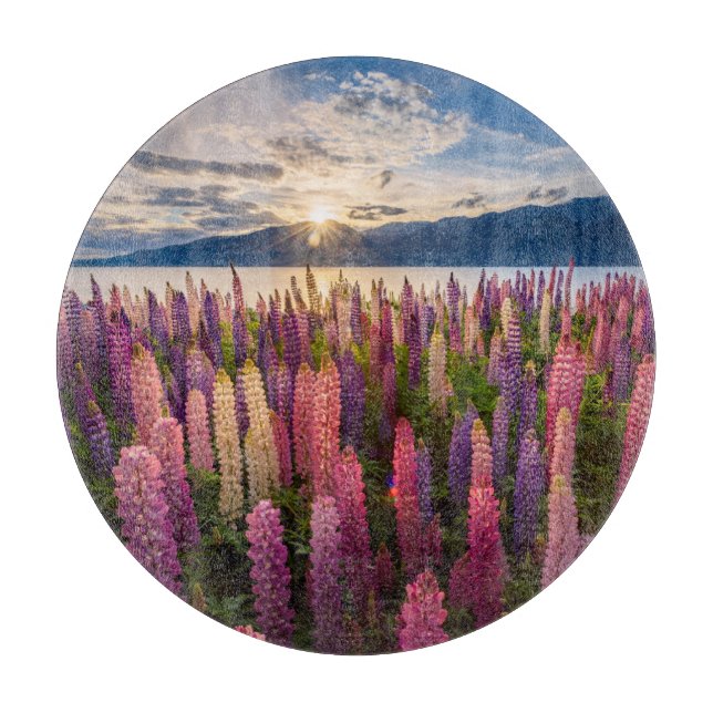 Tabla De Cortar Flores | Lupines New Zealand (Anverso)