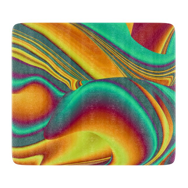 Tabla De Cortar Flores Mágicas de Primavera Verano Otoño (Anverso)