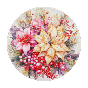 Tabla De Cortar Flores navidades
