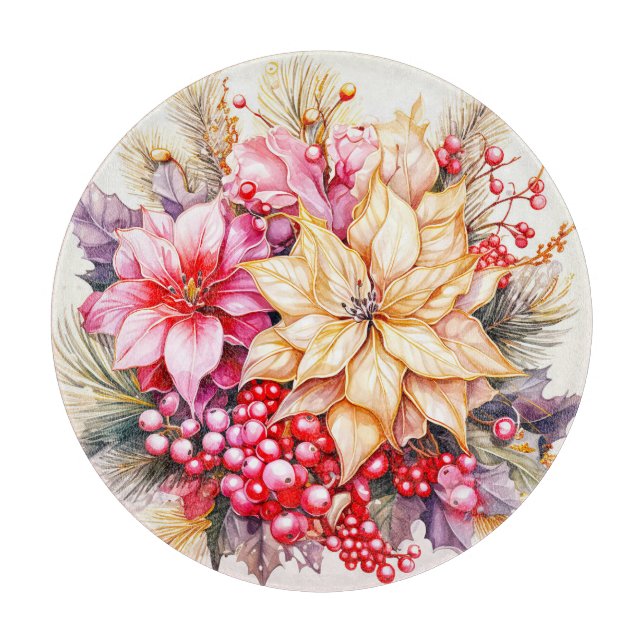 Tabla De Cortar Flores navidades (Anverso)