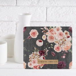 Tabla De Cortar Flores pasteles modernas y regalo personalizado de