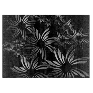 Tabla De Cortar Flores plateadas