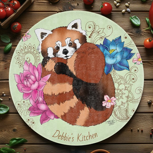 Tabla De Cortar Flores Red Panda Lotus Henna (Subido por el creador)