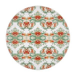 Tabla De Cortar Flores rojas estilo chino ornamental