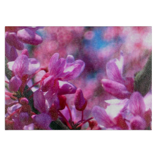 Tabla De Cortar Flores rosados de Redbud