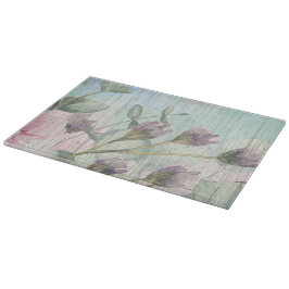 Tabla De Cortar Flores silvestres de acuarela rusa