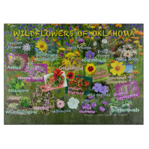Tabla De Cortar Flores silvestres de Oklahoma poster20 cartón