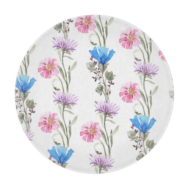 Tabla De Cortar Flores silvestres de primavera: patrón botánico ac (Anverso)