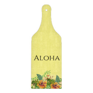 Tabla De Cortar Flores Tropicales Aloha