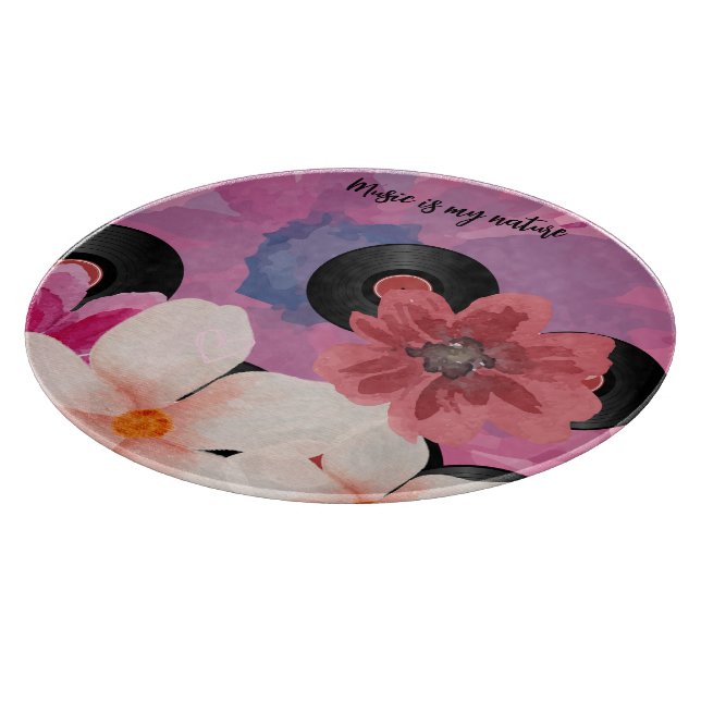 Tabla De Cortar Flores y vinilo (Borde)