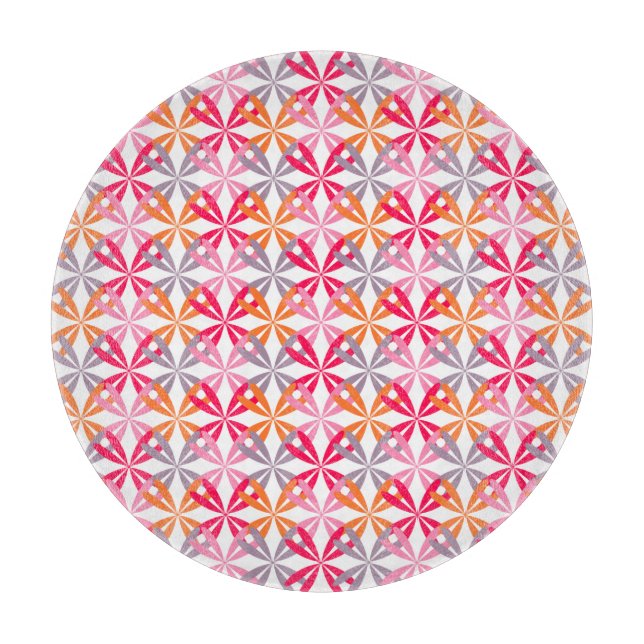Tabla De Cortar Flourish rosado (Anverso)